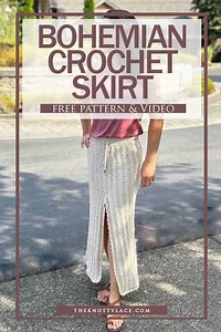 Elegant Long Bohemian Crochet Skirt | Free Pattern & Video