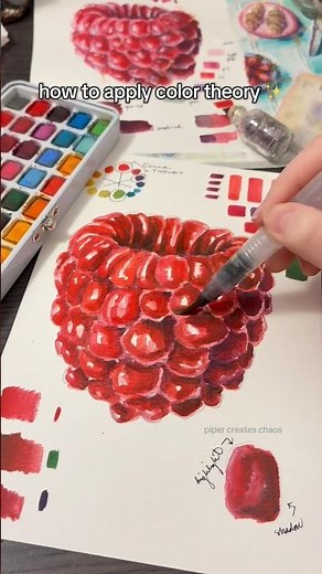60s color theory tutorial with Ohuhu watercolor pad ✨🎨 #arttutorial #colortheory #watercolor #art
