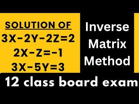 Solution of System of Equations by Matrix | Exercise 4.6 Determinants | Class 12 NCERT