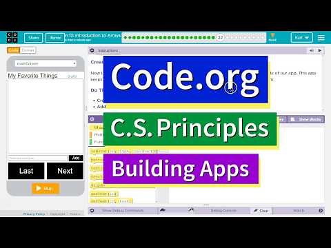 Introduction to Arrays Lesson 13.22 Tutorial with Answers Code.org CS Principles