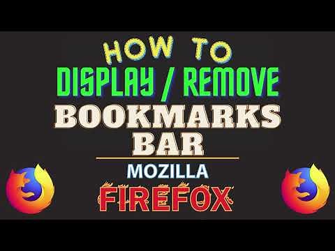 How To Display Or Remove The Bookmarks Toolbar On The Firefox Web Browser | PC Tutorial