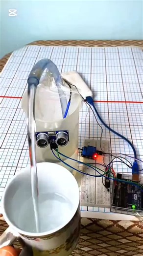 @arduino_projects__tech_diy on Instagram: "Smart Water Dispenser using Arduino This project uses an ultrasonic sensor to detect hand presence. When a hand is: detected, the Arduino activates a relay to turn on the water pump and dispense water automatically - no need to touch anything!"