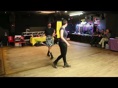 Whipping a partner with a long bullwhip (reach 15.5 feet)