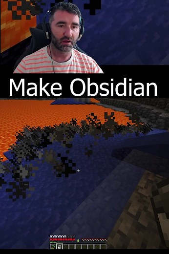 Easy guide to make Obsidian in MineCraft #minecraft #minecrafttutorial #minecraftbuilding