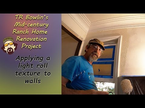How to apply a wall texture with a paint roller || Mid-century Ranch Home Renovation