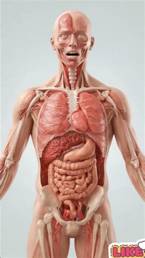 Human Respiratory System 3D Animated| Detailed Breathing Process with Visible Organs #anatomy #fact