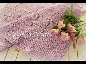 How to Crochet Easy Beginner's Baby Blanket, Crochet Video Tutorial