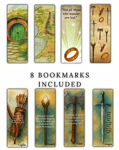 Lord of the Rings Inspired Bookmarks – Printable Digital Download, LOTR Bookmarks Set, Middle-earth Bookmarks - Etsy