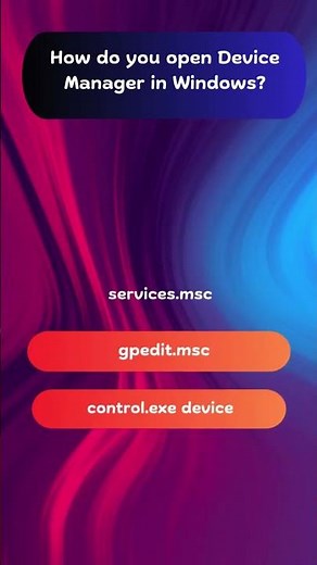 How to Open Device Manager in Windows - Quick Tutorial #sysadmin