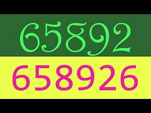 Numbers 1to100000_1000000