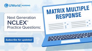 1.9K views · 38 reactions | The Next Generation NCLEX® (NGN) includes Matrix/Multiple Response questions. Watch this video to see an example and learn how Matrix/Multiple Response items are scored. Ready to start studying with NGN-style practice questions? Visit bit.ly/3UHgJZ6 | UWorld Nursing | Facebook