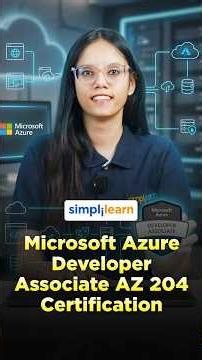 Microsoft Azure Developer Associate AZ-204 Certification | Azure AZ-204 | #Shorts #Simplilearn