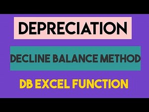 Decline Balance Depreciation Method using Excel Formula (DB)