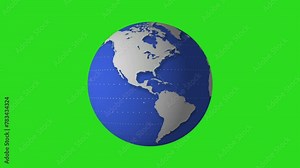 Earth globe green screen loop animation world map earth earth globe animated chroma key