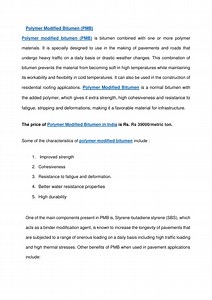 Polymer Modified Bitumen - SlideServe