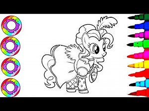 My Little Pony Princess Pinkie Pie Coloring Pages l How to Color and Learn Colors for Kids
