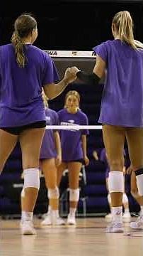 UNI volleyball's Lily Dykstra mic'd up during practice 🎤 #shorts