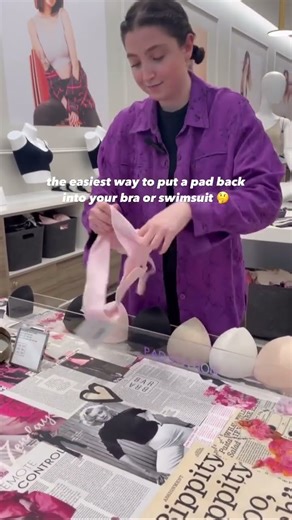 The easiest way to put pads back into your bra or swimsuit!