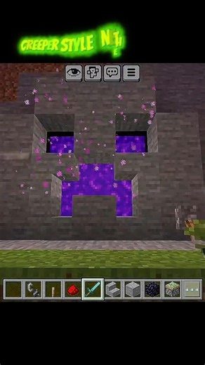 Creeper style nether portal ✨#shorts #ytshorts #viral #views #creeper