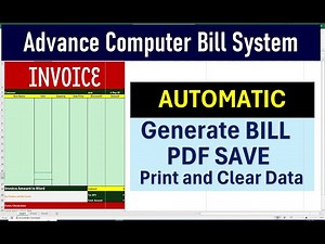 Advanced Computer Billing System: Excel Tutorial for Efficient Invoicing