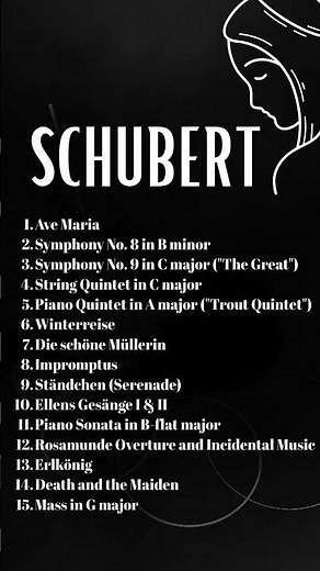 Ave Maria - Schubert (Most Famous 15 compositions) #Schubert #avemaria #bestclassicalmusic