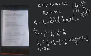The resultant magnetic field at point ' P ' situated midway bet... | Filo