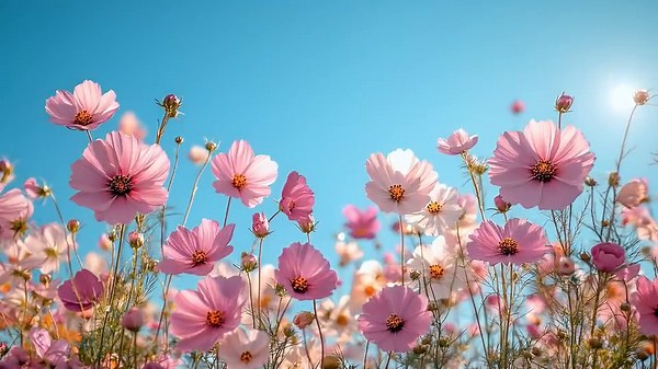 Cosmos Flowers Blooming Live Wallpaper