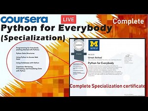 Coursera: Programming for Everybody specialization Complete Course solved Live( Project)