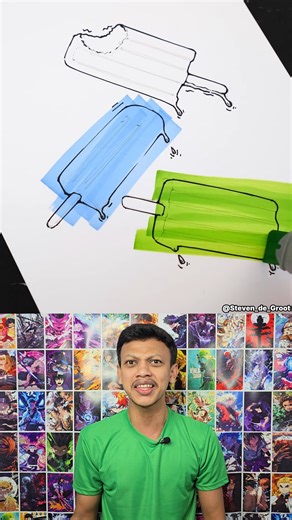 Super Easy Ice Pop Drawing! 🍧🤯 🎨✨ Quick and easy popsicle drawing! Perfect for beginners and anyone who loves cute art. ❤️ Follow for more mini drawing tutorials! #reelsvideo #draw #drawing #art #colour #sketch #icecream #fun #jollyforever | JollyForever