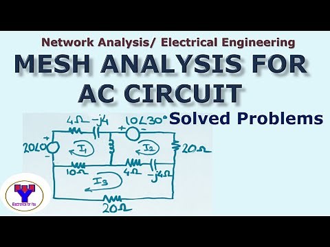 Mesh Analysis for AC circuit | Solved problem | Maxwell's Mesh current method