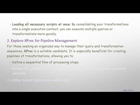 Enhancing Performance through Chaining of XQuery and XSLT Transformation