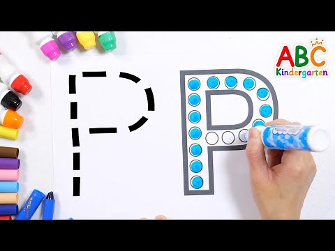 Learn how to write the alphabet P | Color only the uppercase letter P | P is for Popcorn