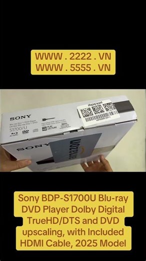 Sony BDP-S1700U Blu-ray DVD Player Dolby Digital HD/DTS and DVD upscaling,with Included HDMI Cable