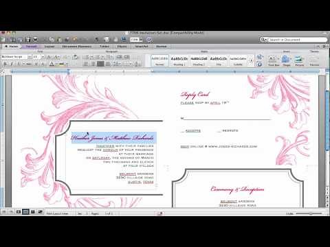 How To Customize an Invitation Template in Microsoft Word