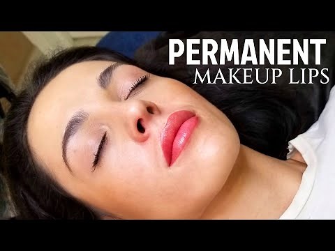 Lip Tattoo Permanent Makeup Tutorial. Full Procedure of Permanent Lips