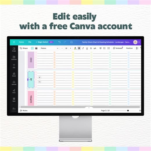 Editable Cleaning Planner Bundle: Chore Chart & Schedules (canva Template) - Etsy