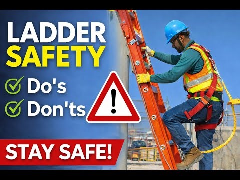 Ladder Safety #LadderSafety #WorkAtHeight #HSE #ZeroHarm #SafetyFirst #ConstructionSafety