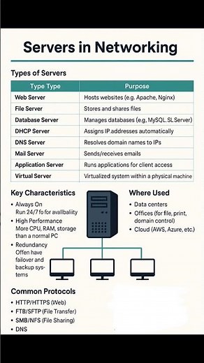 Servers in Networking Explained | Types, Uses & Protocols | Network Educative