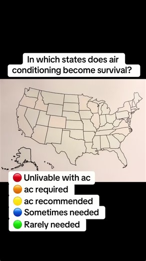 States Where Air Conditioning Becomes Survival: U.S. Heat Map