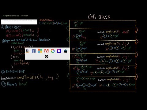 Merge Two Sorted Lists - LeetCode 21 - Java | Recursion explained