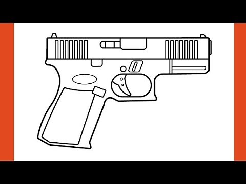 HOW TO DRAW GLOCK 19 GEN 5 | HOW TO DRAW A PISTOL STEP BY STEP