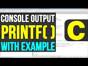Printf Function in C Programming Language Video Tutorial