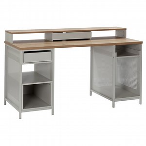 Buy Argos Home Modular 1 Drawer Gaming Desk - Oak Effect & Grey | Desks | Argos