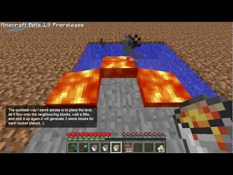Minecraft - Generating Smooth Stone using Water and Lava