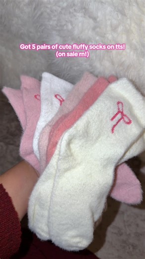 5 pairs of cute fluffy socks 🧦✨ #socks #fluffysocks #fyp #tiktokshop #cozy