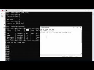 MySQL Tutorial - 6 - What is NULL and NOT NULL ?