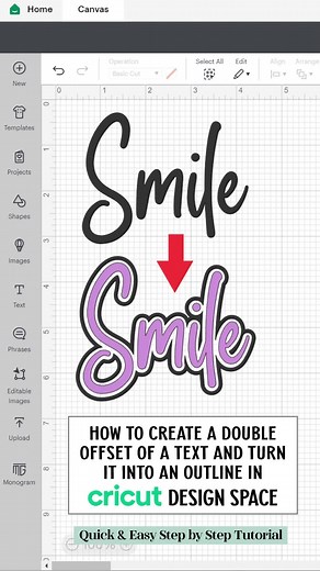 Learn How To Create A Double Offset of a Text and Turn it into an OUTLINE in #cricutdesignspace #designspacetutorial #designspaceforbeginners #cricuttipsandtricks #cricuttipsforbeginners #cricuttutorials #designspacehack #designspacetips #cricutdesignspaceforbeginners2023