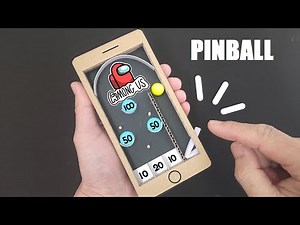 How to make Cardboard iPhone Pinball Game with Among Us｜Paper & Cardboard Craft DIY