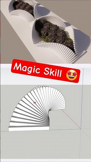 Margic Skill!🤩 in SketchUp Model 3D Parametric Garden, Say WOW! #sketchup