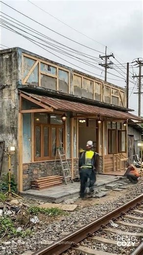 Old Railway Side Shop → Cottage Flower Cafe เป็นคาเฟ่ดอกไม้ #flowershop #cottagestyle #renovation